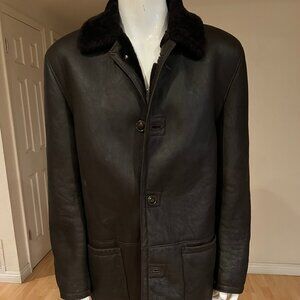 90'S VINTAGE MENS 2DM SHEARLING COAT SIZE XL XLARGE